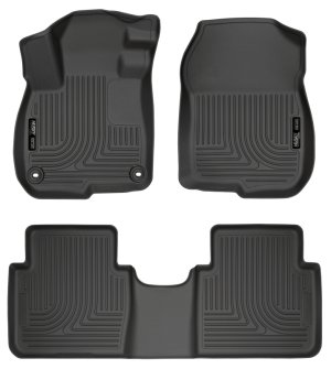 Honda CR-V Floor Liners - Front + Rear - Husky Liners - WeatherBeater Series - Black - 2017 Honda CR-V Floor Liners - Front + Rear - Husky Liners - WeatherBeater Series - Black - 2017